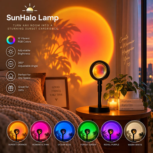 Sunset Projection Lamp Rainbow Atmosphere Night Light