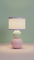 Pastel Accent Table Lamp Soft-Touch Base