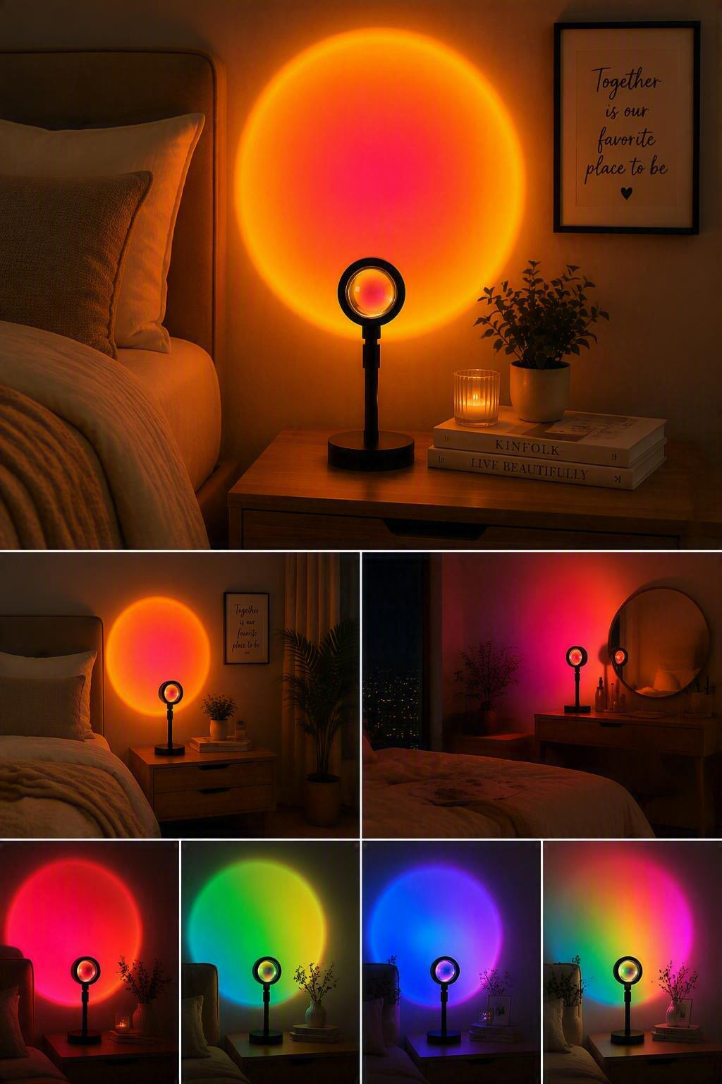 Sunset Projection Lamp Rainbow Atmosphere Night Light